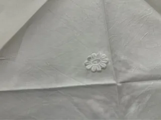 Set 11 Tovaglioli Cotone Bianco Fiore Vintage '90