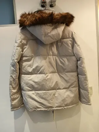 Chaquetón Zara Beige Talla L