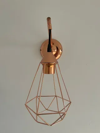 2x Lámparas de Pared Rosa/Dorado Apliques pared