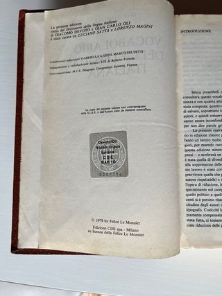 Vocabolario della Lingua Italiana