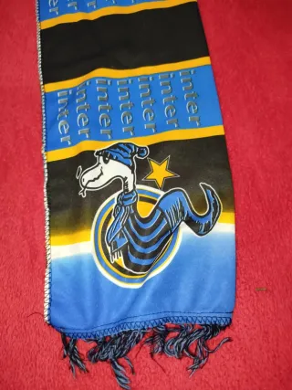 Sciarpa Inter con mascotte e frange