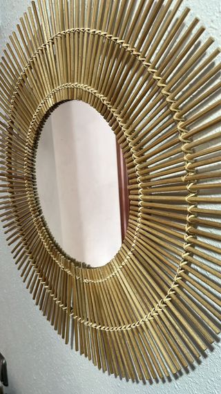Espejo Decorativo Bambú Sol.