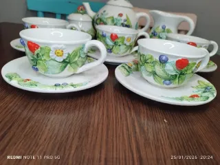 Juego de té vintage cerámica italiana