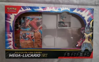Colección Mega Lucario EX con Figura en 🇪🇸.