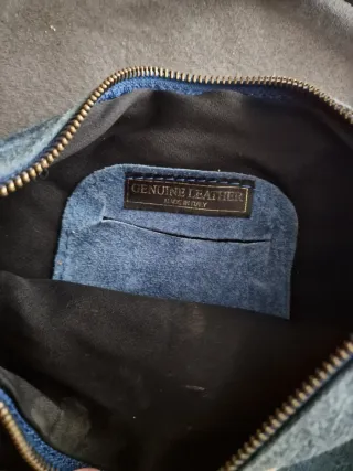 Bolso azul con estrella blanca