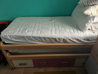 Cama nido doble con 3 cajones