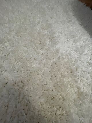 Alfombra Ikea pelo largo beige/blanco