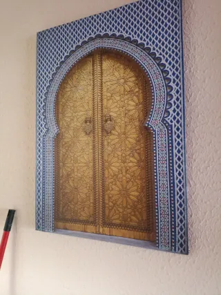 Cuadro Puerta Dorada Estilo Marroquí