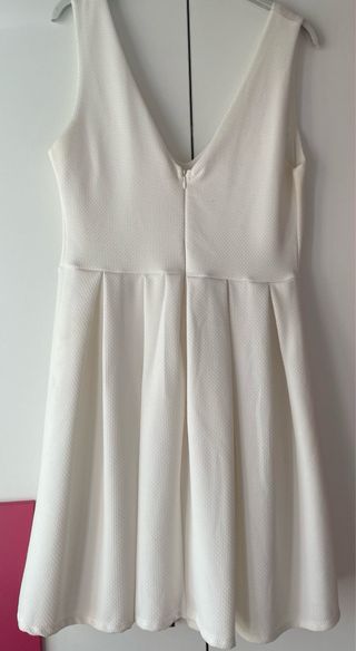 Vestido blanco roto piqué