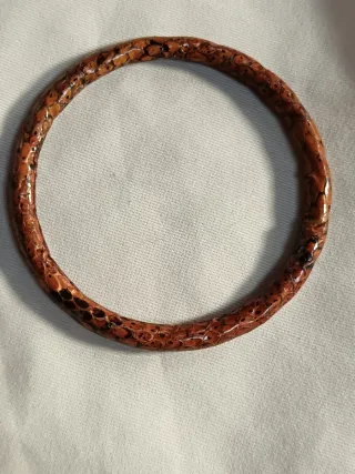 Bracciale etnico in pelle marrone