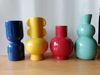 Conjunto 4 Jarrones Cerámica Colores