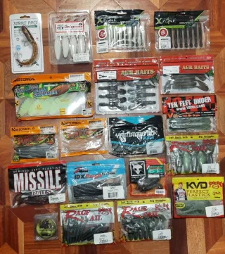 Lote Señuelos Pesca y Fluorocarbono