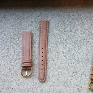 Cinturino vera pelle vintage fibbia oro