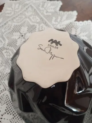 Vaso Ceramica Faccetta Design Soren Thigesen Nero