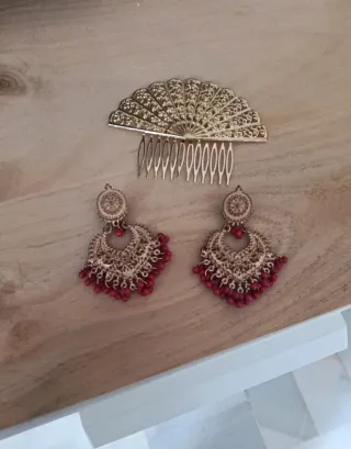 Vestido Flamenco Rojo Lunares Negros