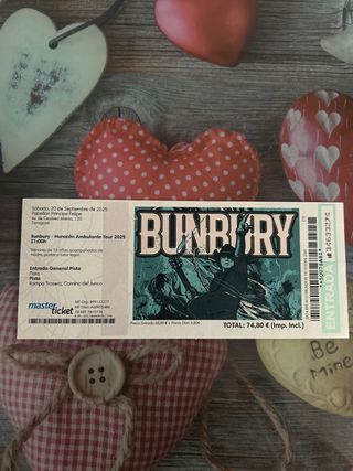 Entrada Bunbury Huracán Ambulante para coleccion