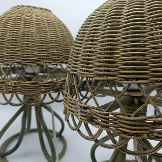 Set di 2 Lampade in Vimini