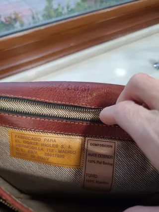 Cartera portadocumentos de cuero