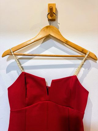 Vestido Zara tirantes perlas Talla M