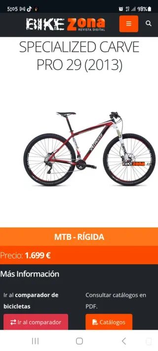 Bicicleta Specialized Carve Pro 29