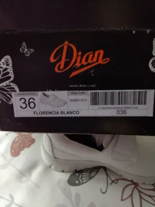 Zapatos sanitarios Dian talla 36 sin estrenar