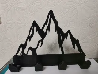 Appendiabiti Montagne Nero 3 Ganci