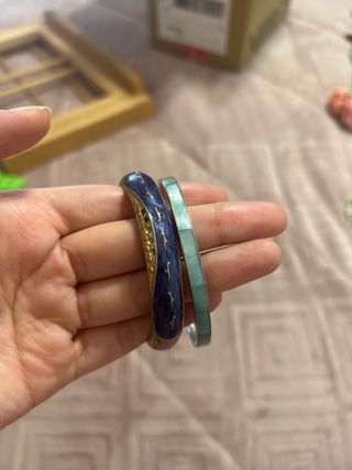 Pack 2 pulseras azul y verde