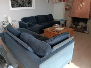 Sofá modular azul oscuro