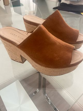 Zuecos esparto Zara Talla 37