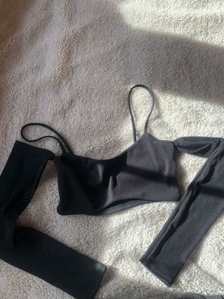 Top negro manga larga