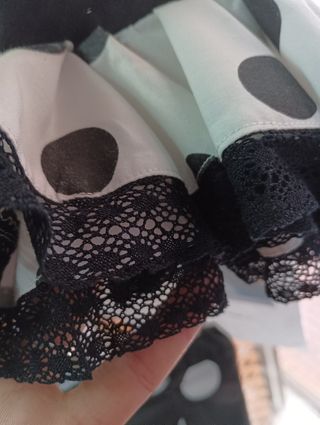 Traje Flamenca Lunares Negro y Blanco