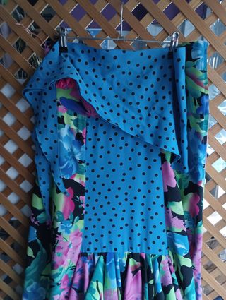 Traje Flamenca Lunares Negro y Blanco