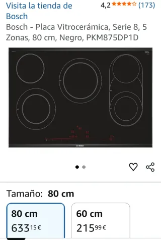 Vitrocerámica Bosch Serie 8 PKM875DP1D