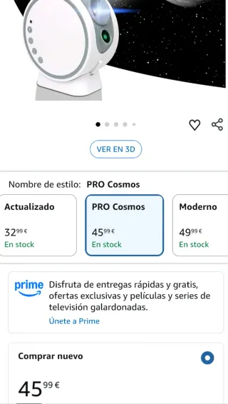 Proyector Estrellas Galaxia Luna Tierra