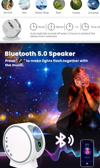 Proyector Estrellas Galaxia Luna Tierra