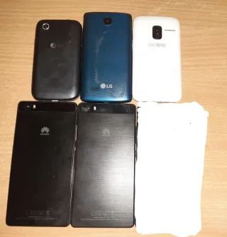 Lote: 5 móviles (piezas) Alcatel, Huawei, LG,