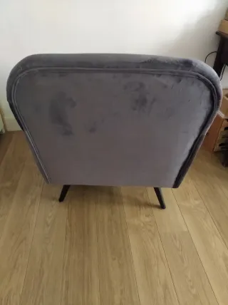 Butaca individual azul y ante