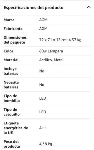 Lámpara LED moderna