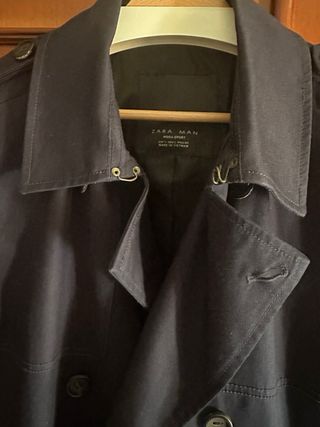 Gabardina Zara Azul Marino Hombre