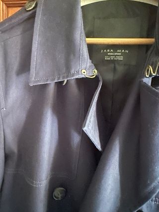 Gabardina Zara Azul Marino Hombre