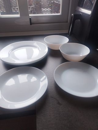 Set Vajilla Porcelana Blanca