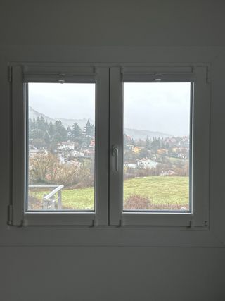 Persiane in tessuto pieghettato bianche