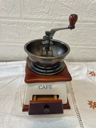 Molino Café Vintage Madera Cerámica