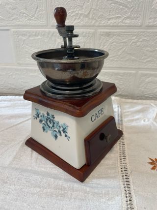 Molino Café Vintage Madera Cerámica
