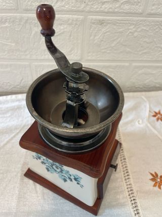 Molino Café Vintage Madera Cerámica