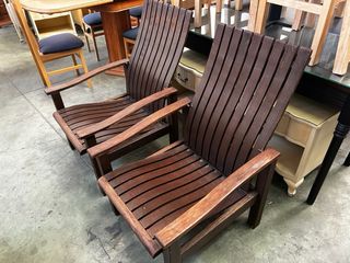 2 Sillones de madera reclinables