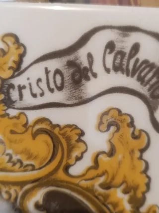 Azulejo Cerámica Alcora Cristo Calvario 1990