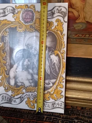 Azulejo Cerámica Alcora Cristo Calvario 1990