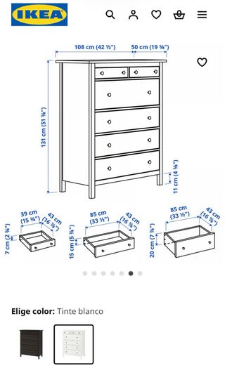 Cómoda Hemnes 6 cajones Ikea