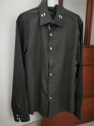 Camisa gris de vestir Talla L